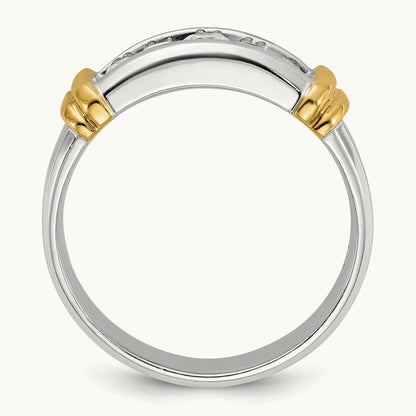 5 Stone Men's Ring, 0.50 ct tw Lab-Grown Diamond