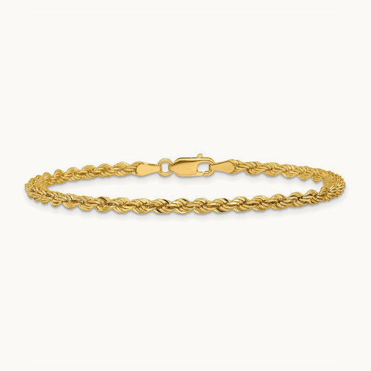 Diamond-cut Rope Chain, 14K
