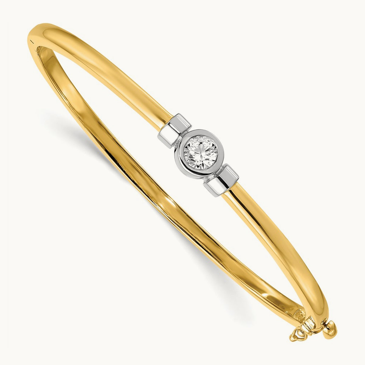 Bezel Bangle Bracelet, 0.50 ct tw Lab-Grown Diamond