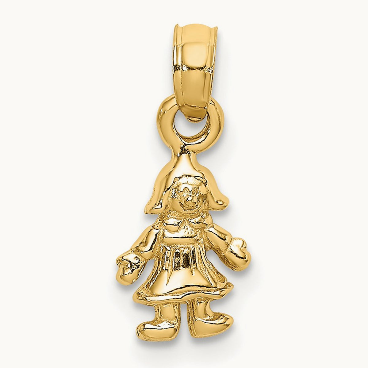 3-D MINI DOLL Charm, 14K
