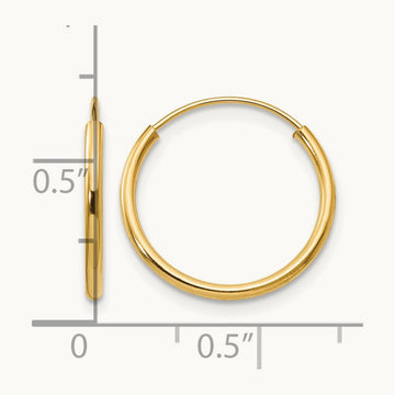 Madi K Endless Hoop Earrings, 14K
