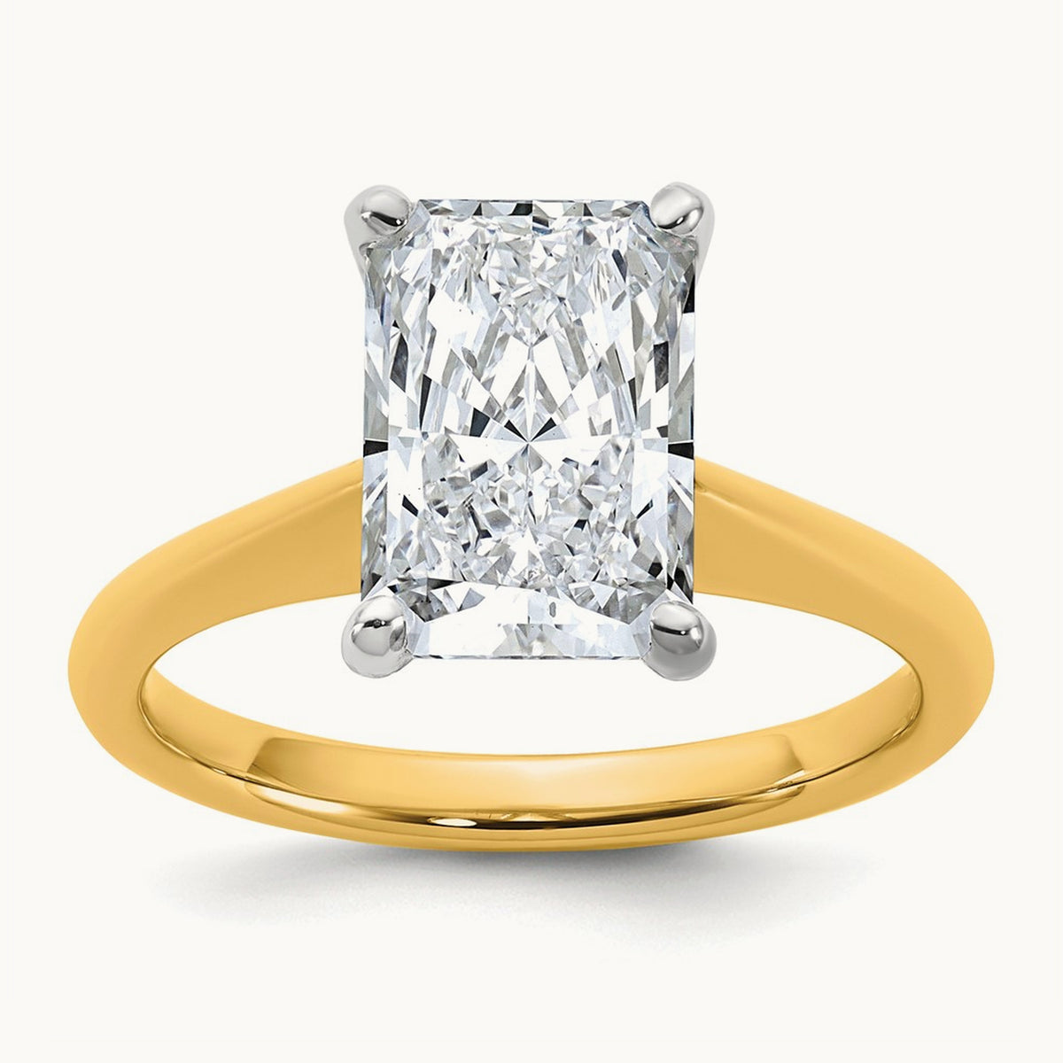 Radiant 8X Ring, 3.00 ct tw Lab-Grown Diamond — 14K Two-Tone