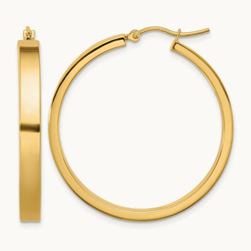 Polished Hoop Earring, 14K