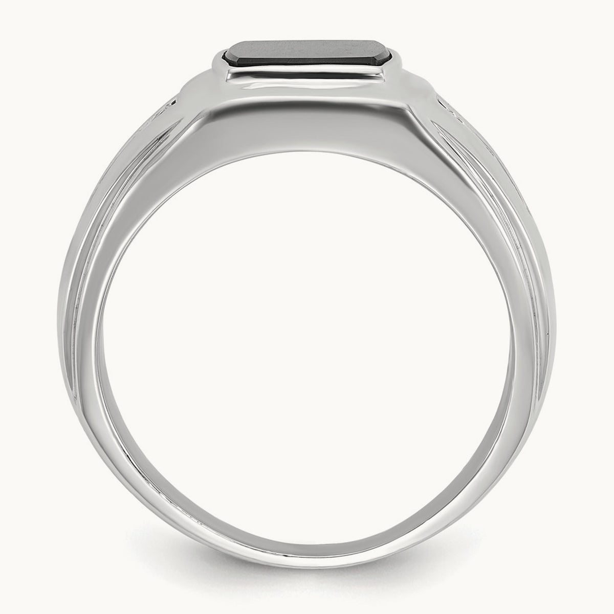 Men's Onyx and Diamond Complete Ring — IBGoodman — photo set