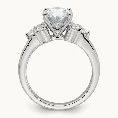 Oval 3 Stone Engagement Ring, 3.00 ct tw Lab-Grown Diamond