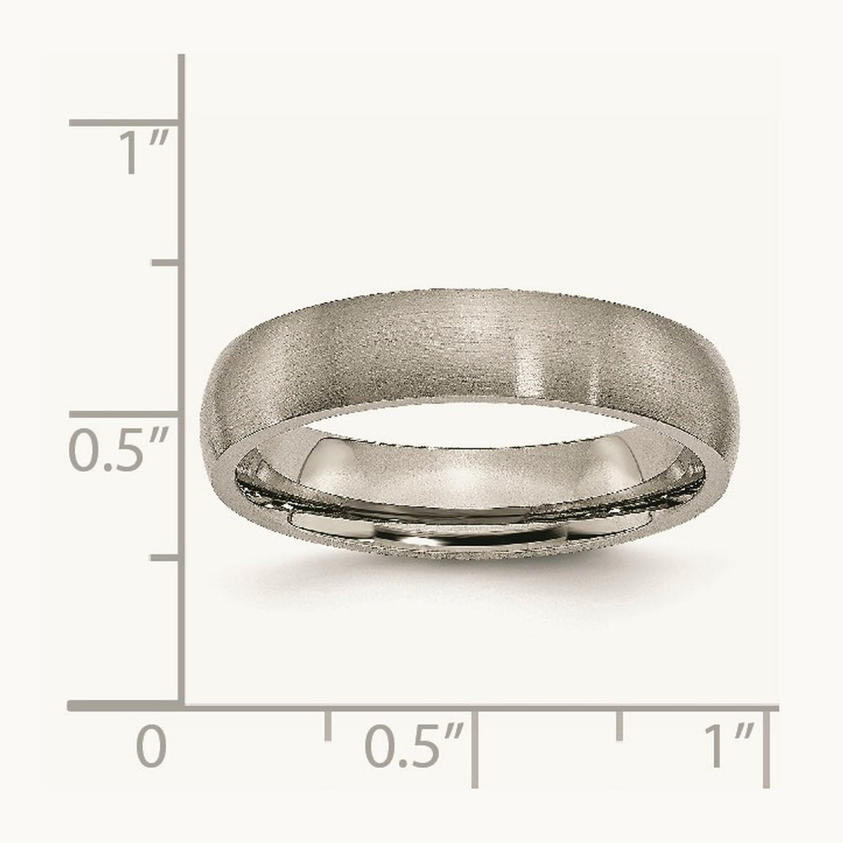 Brushed Half Round Band — 5mm, 6.5
