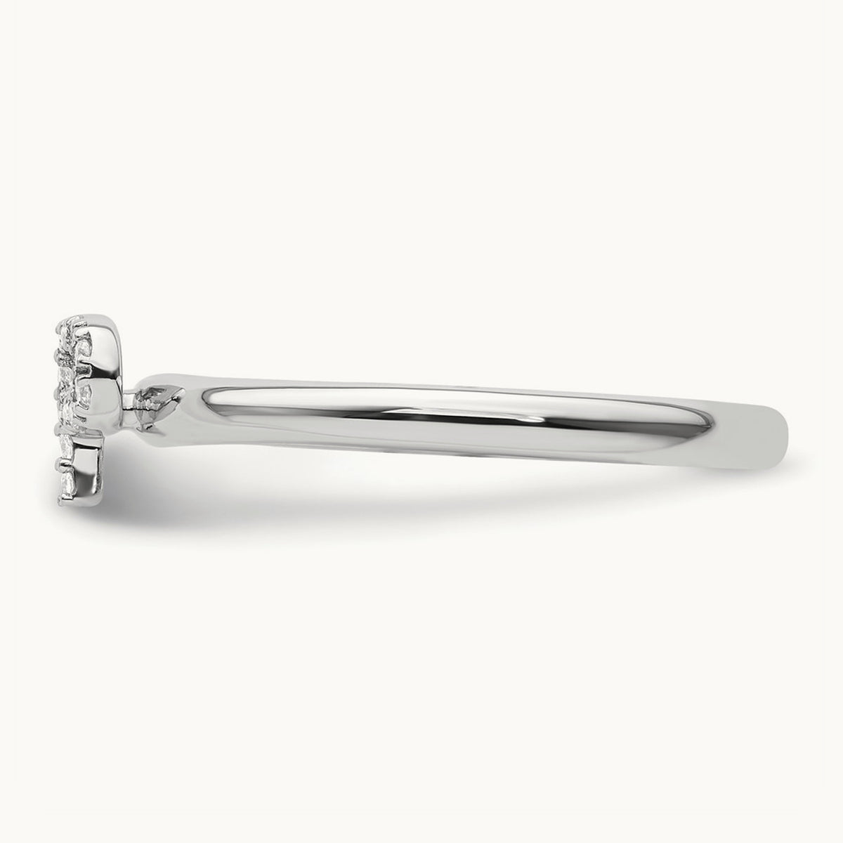 Stackable Diamond Ring — 14K White Gold, P