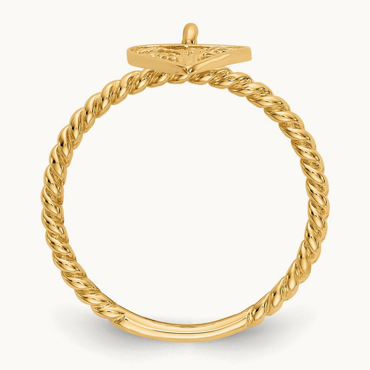 Dangle Heart Ring, 14K