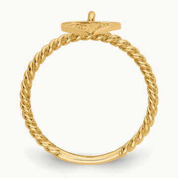 Dangle Heart Ring, 14K