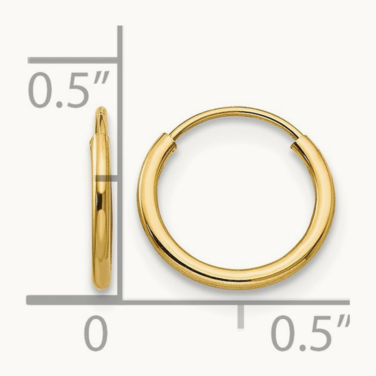 Madi K Endless Hoop Earrings, 14K