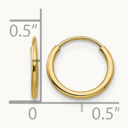 Madi K Endless Hoop Earrings, 14K