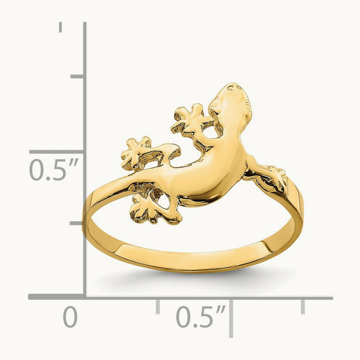 Lizard Ring, 14K