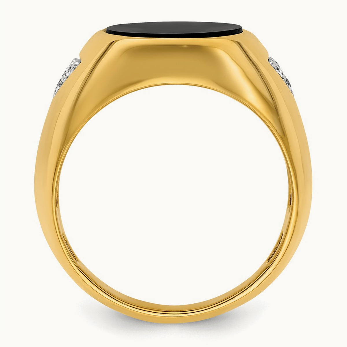 Onyx Men's Ring, 0.15 ct tw Lab-Grown Diamond