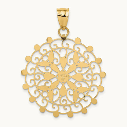 Diamond-cut Filigree Pendant — photo set