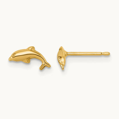 Polished Dolphin Post Earrings — photo set