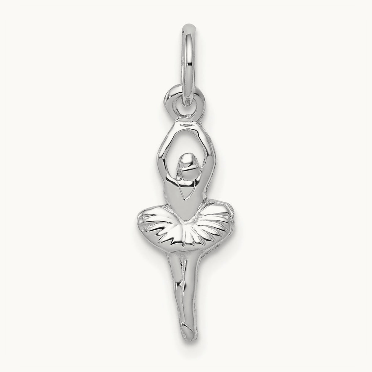 Ballerina Charm, 14K White Gold