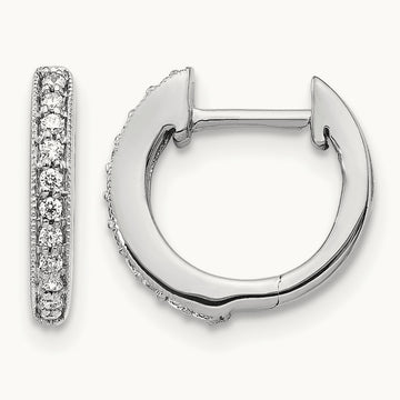 Hinged Hoop Earrings, 0.10 ct tw Lab-Grown Diamond
