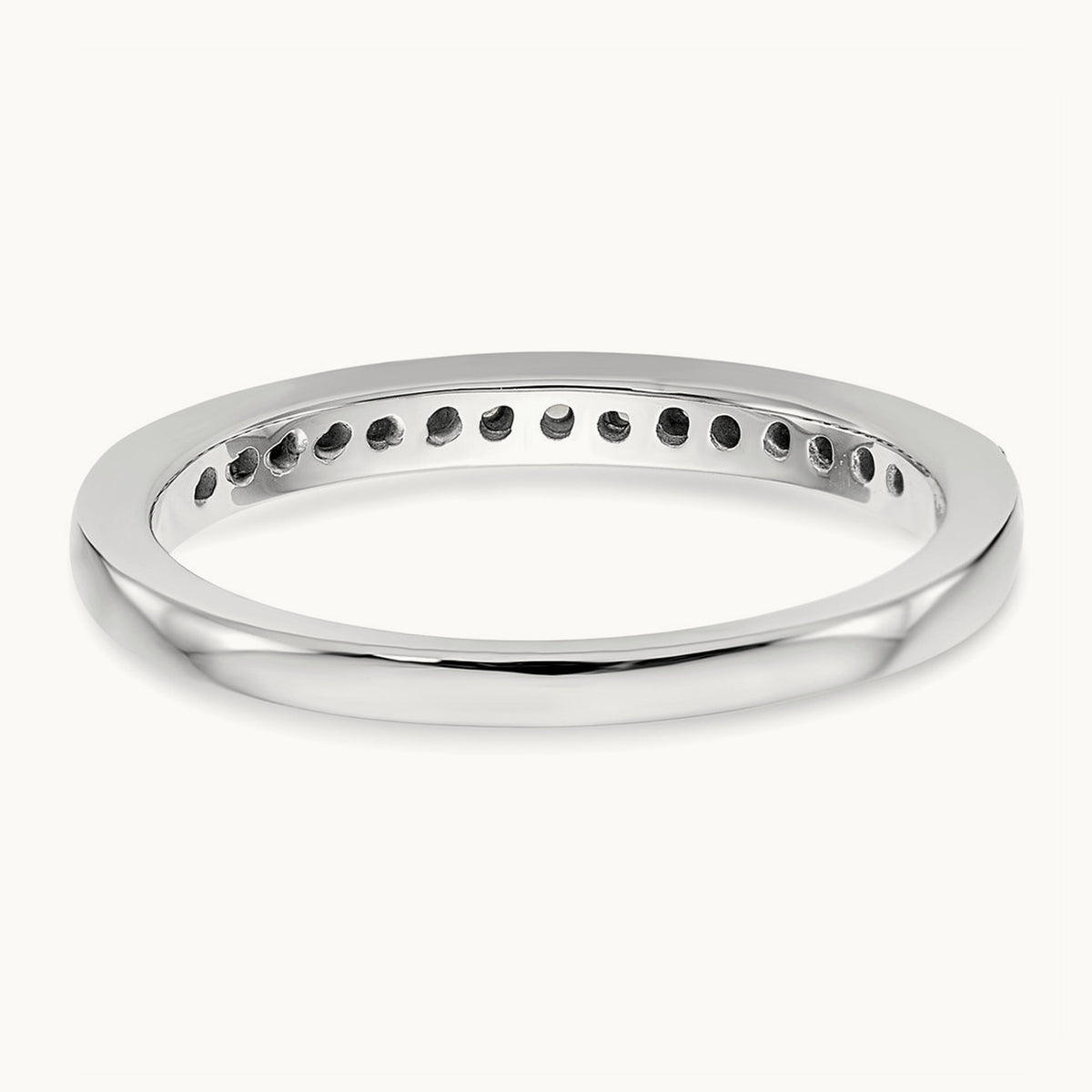 Wedding Band, 0.25 ct tw Lab-Grown Diamond — 14K White Gold