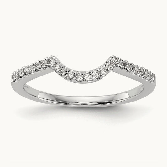 Concaved Band, 0.15 ct tw Lab-Grown Diamond