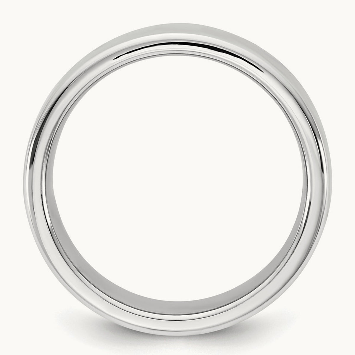European Comfort Fit Band — 14K White Gold, 8mm