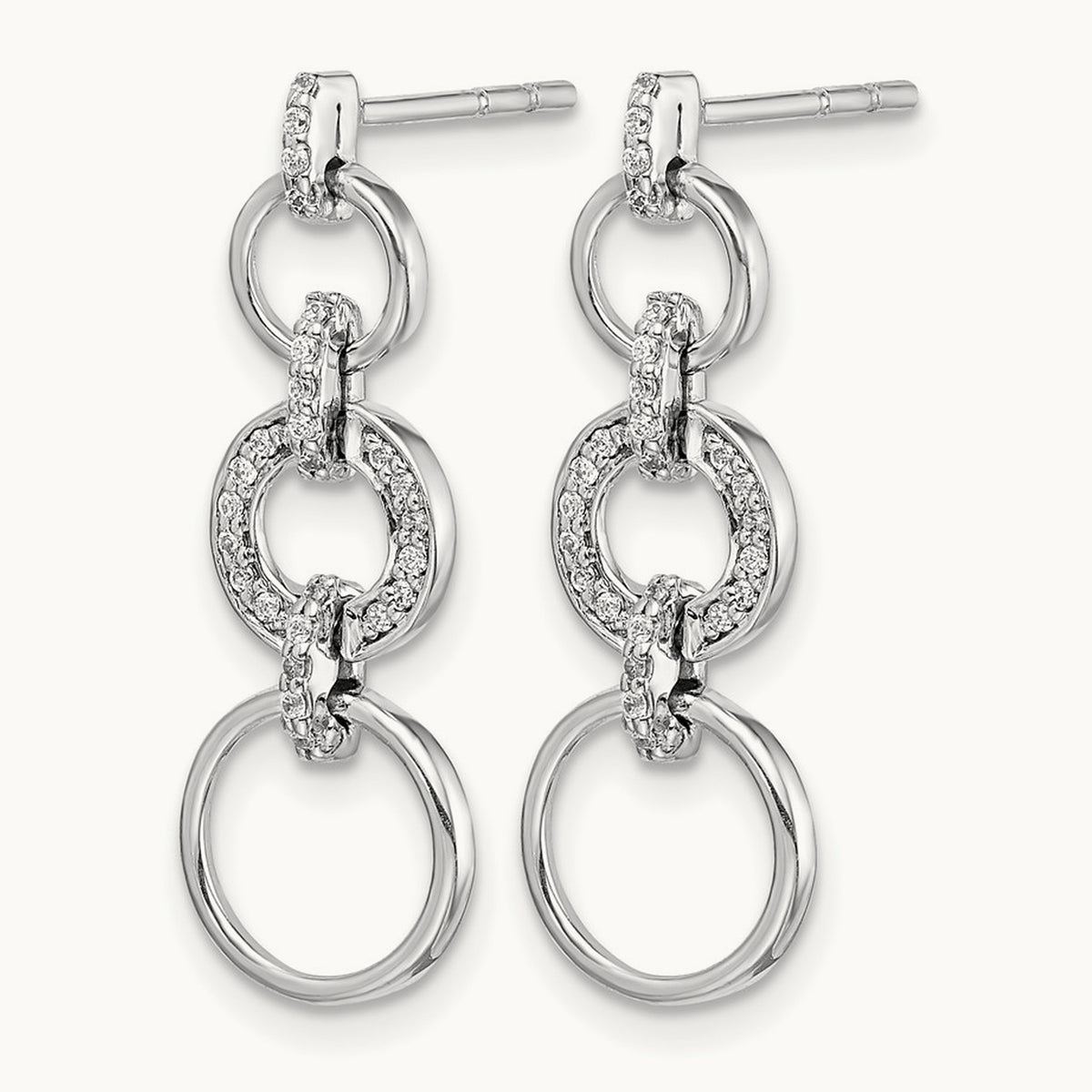 Diamond Fancy Dangle Earrings — 26mm