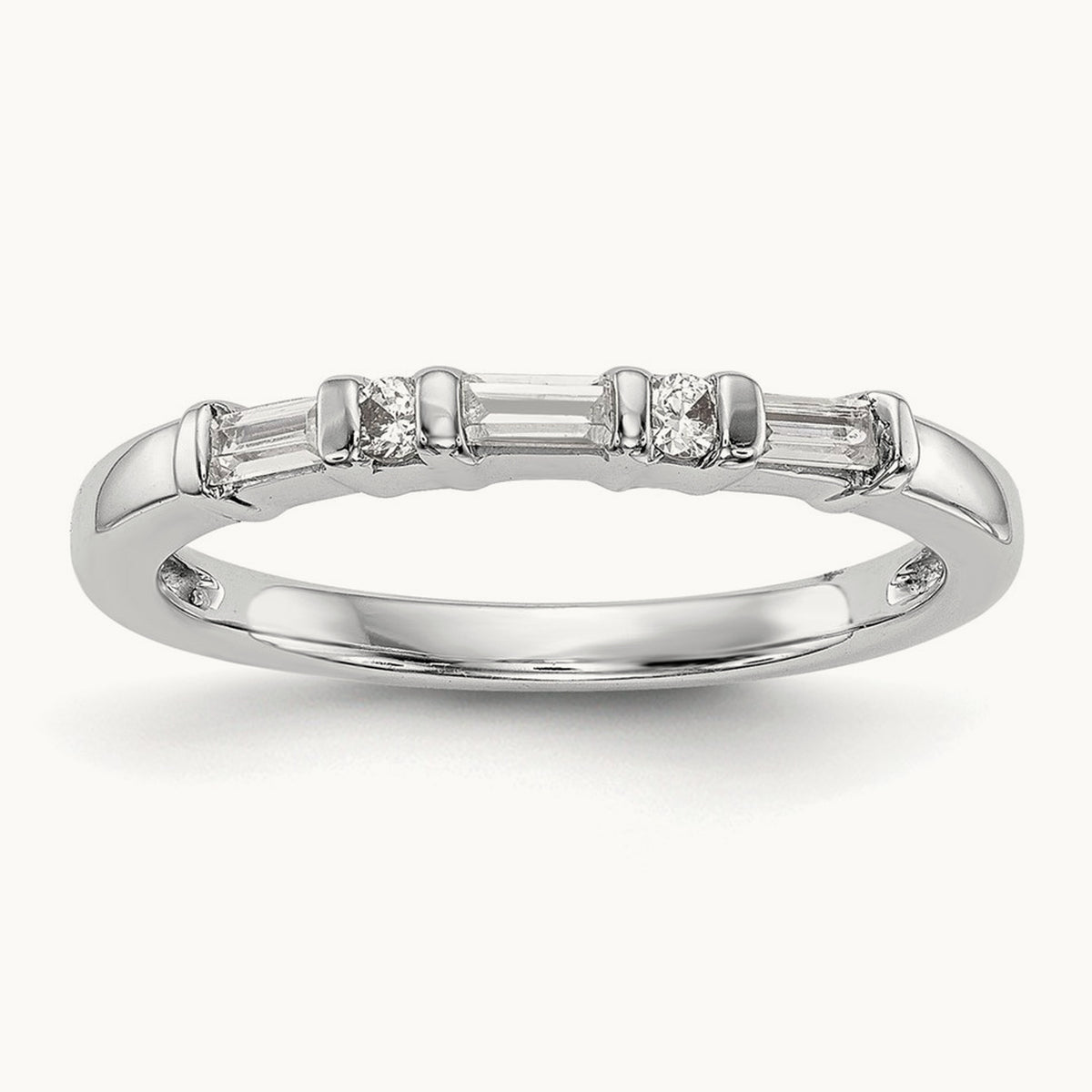 Diamond Wedding Band, 14K White Gold
