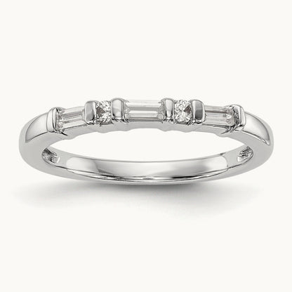 Diamond Wedding Band, 14K White Gold
