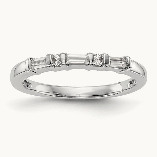 Diamond Wedding Band, 14K White Gold