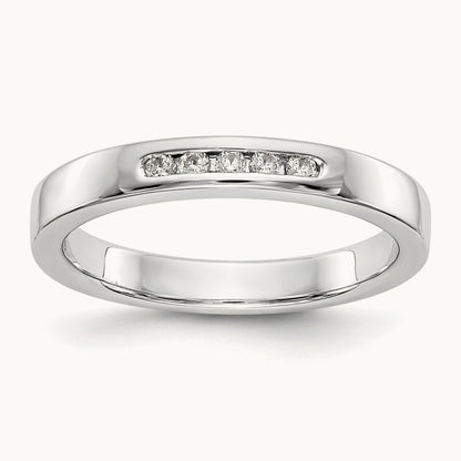 Setting: 5- Stone Closed Channel Band Mounting, 1.6mm — 14K White Gold