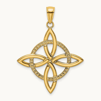Large Celtic Eternity Knot Charm, 14K