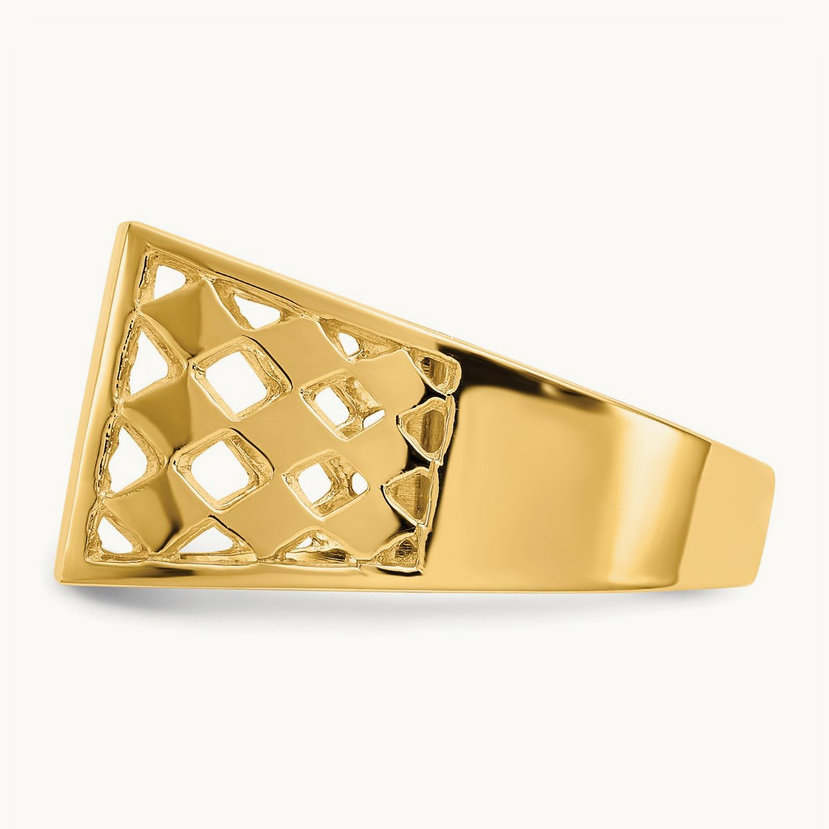 Open Back Mens Signet Ring — photo set
