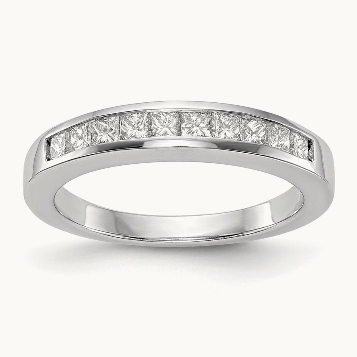 Diamond Wedding Band, 14K White Gold