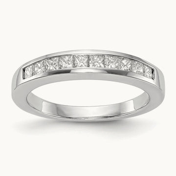 Diamond Wedding Band, 14K White Gold