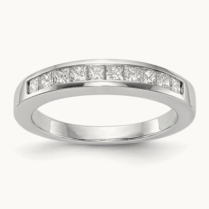 Diamond Wedding Band, 14K White Gold