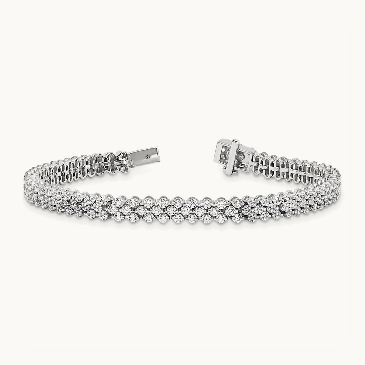 Tennis Bracelet, 5.00 ct tw Lab-Grown Diamond — 14K White Gold