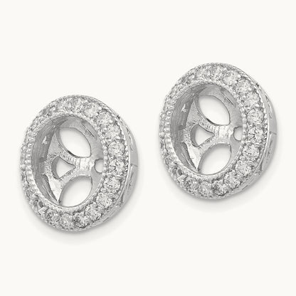 A Diamond Earring Jacket, 14K White Gold