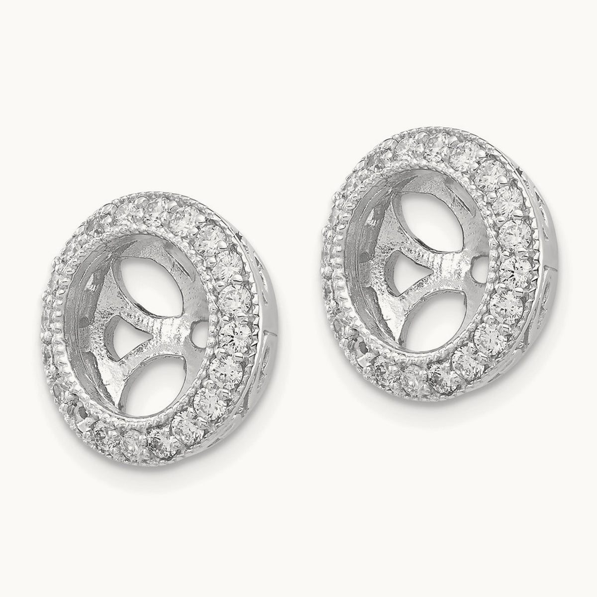 VS Diamond Earring Jacket, 14K White Gold