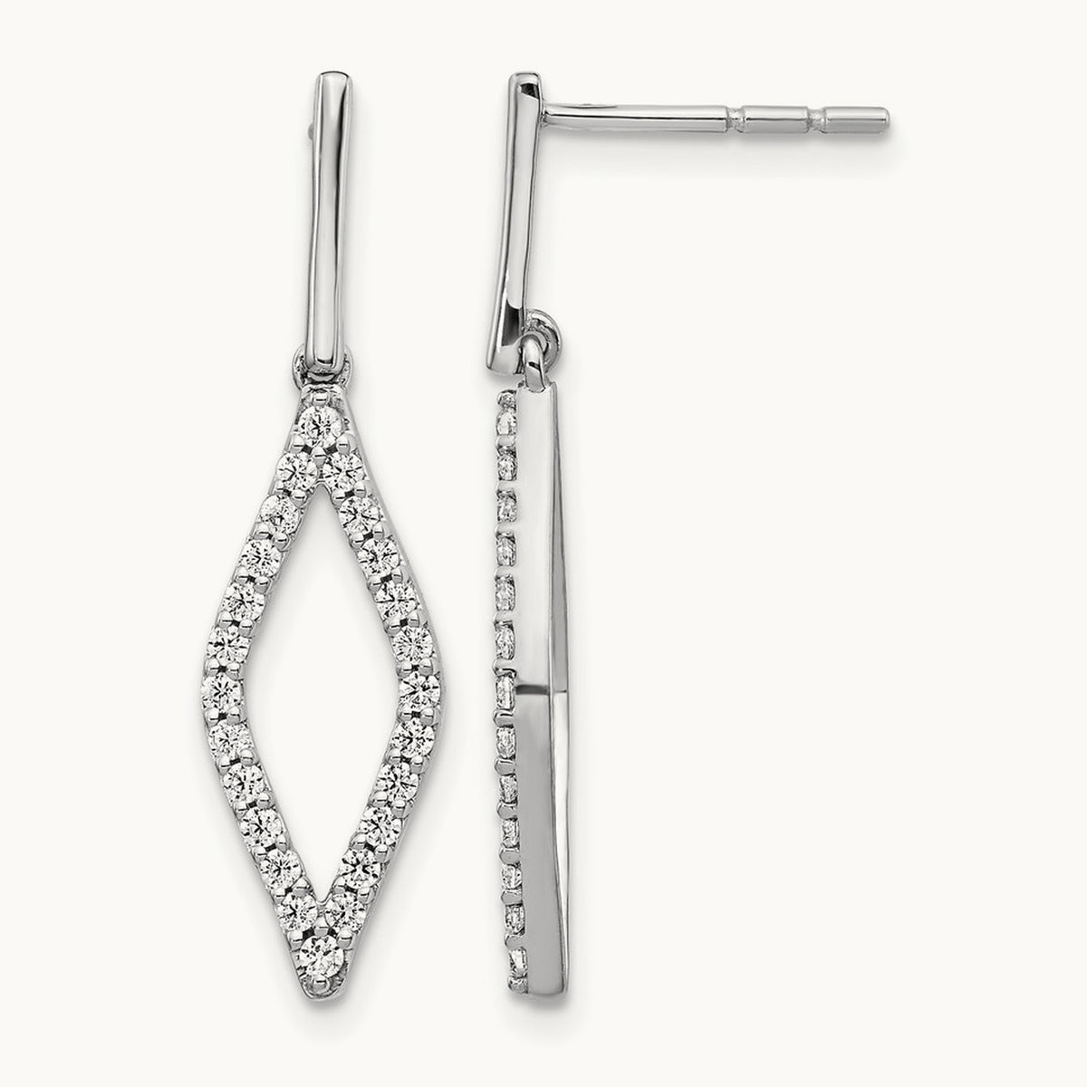 Dangle Post Earrings, 0.50 ct tw Lab-Grown Diamond