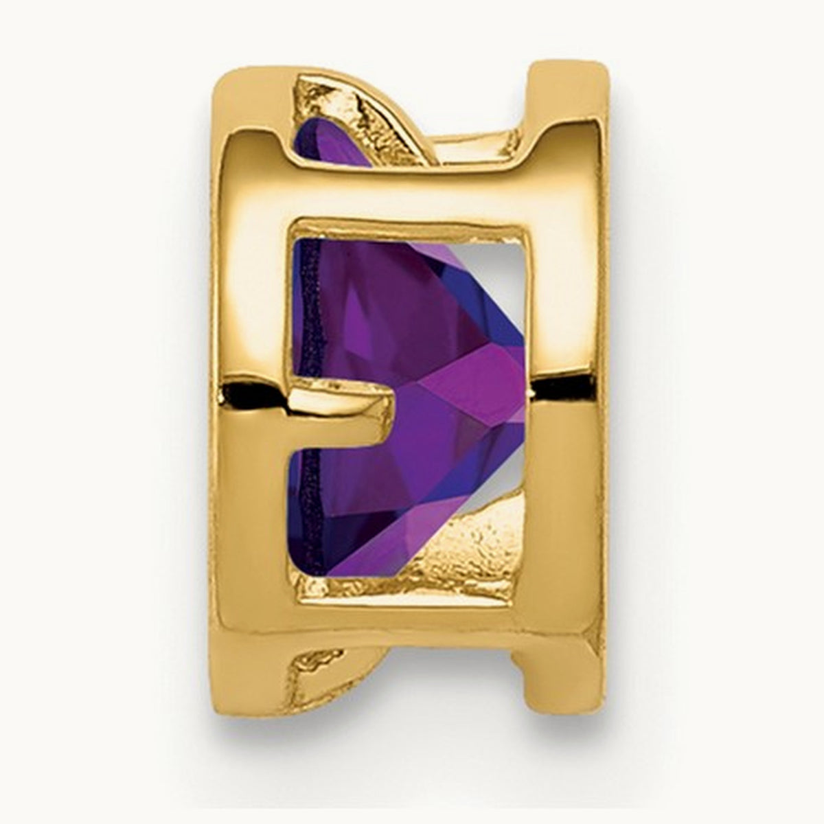 Amethyst Bezel Pendant — 5mm