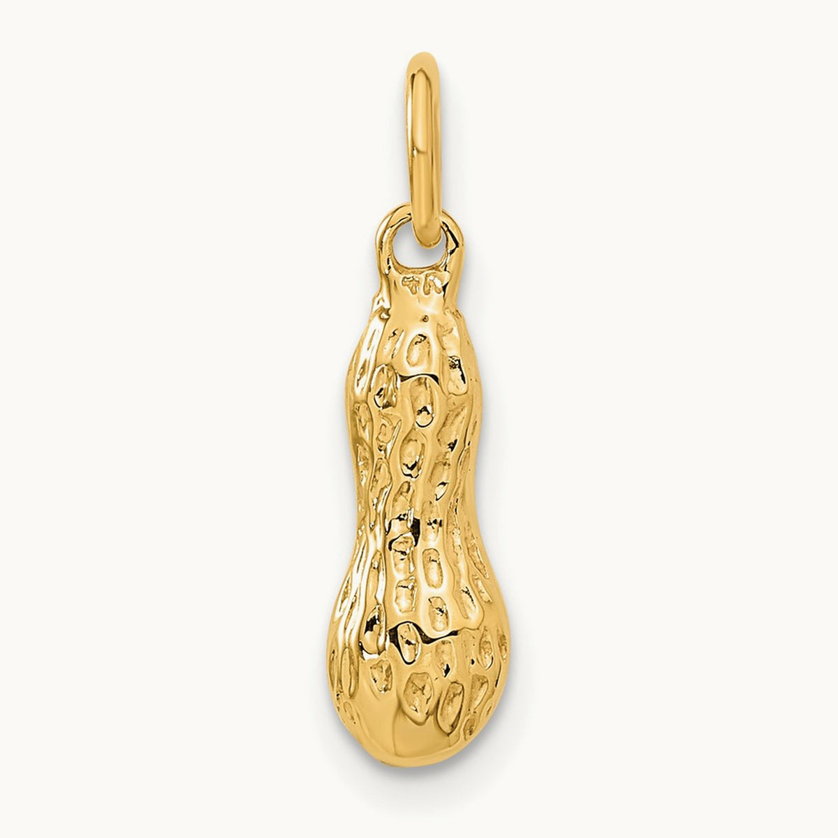 3D Peanut Charm, 14K