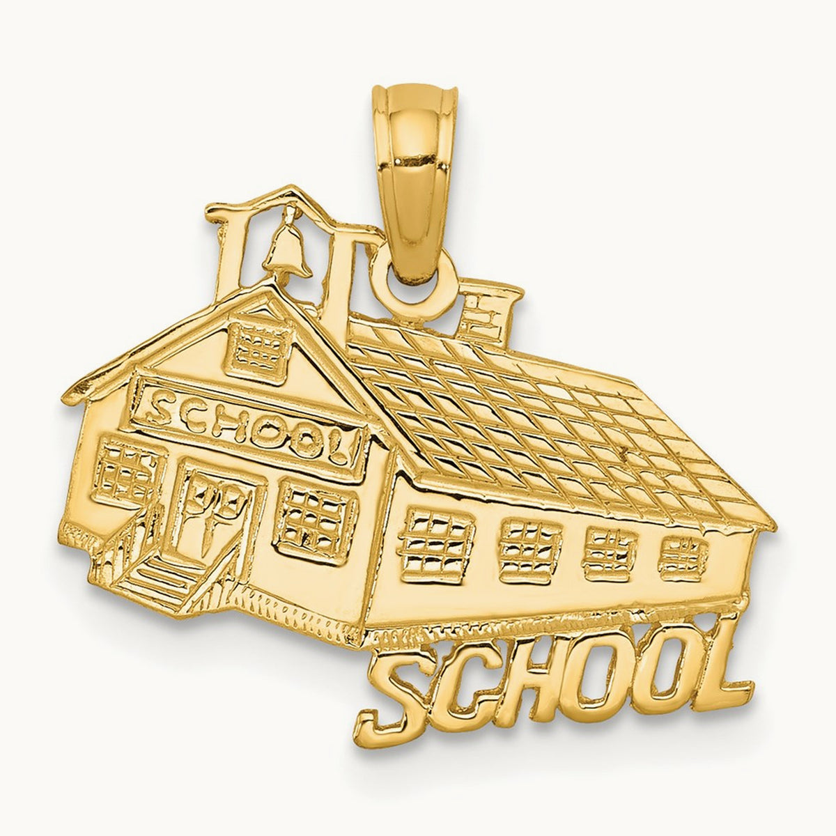 School House Pendant, 14K