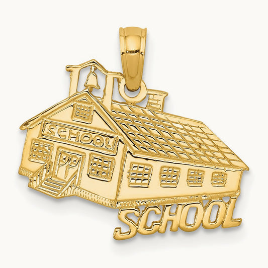 School House Pendant, 14K