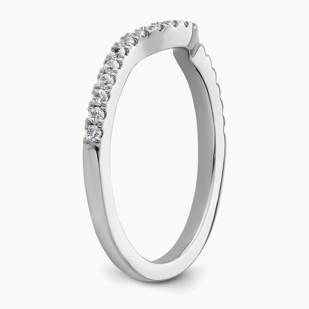 Diamond Wedding Band, 14K White Gold