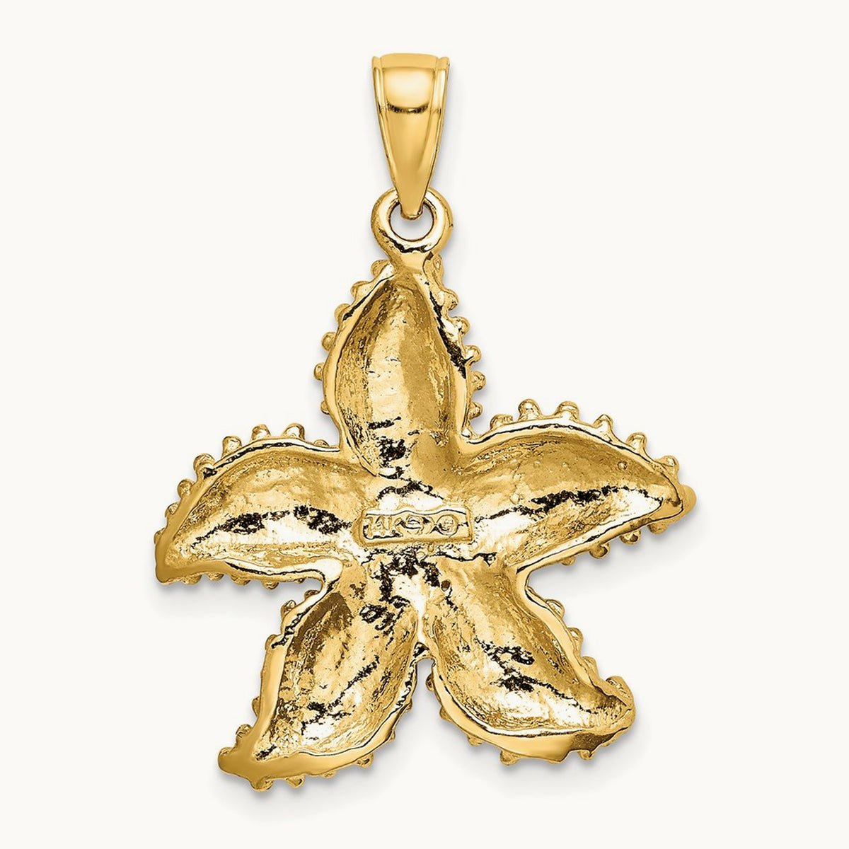 Textured Starfish Charm — 28mm