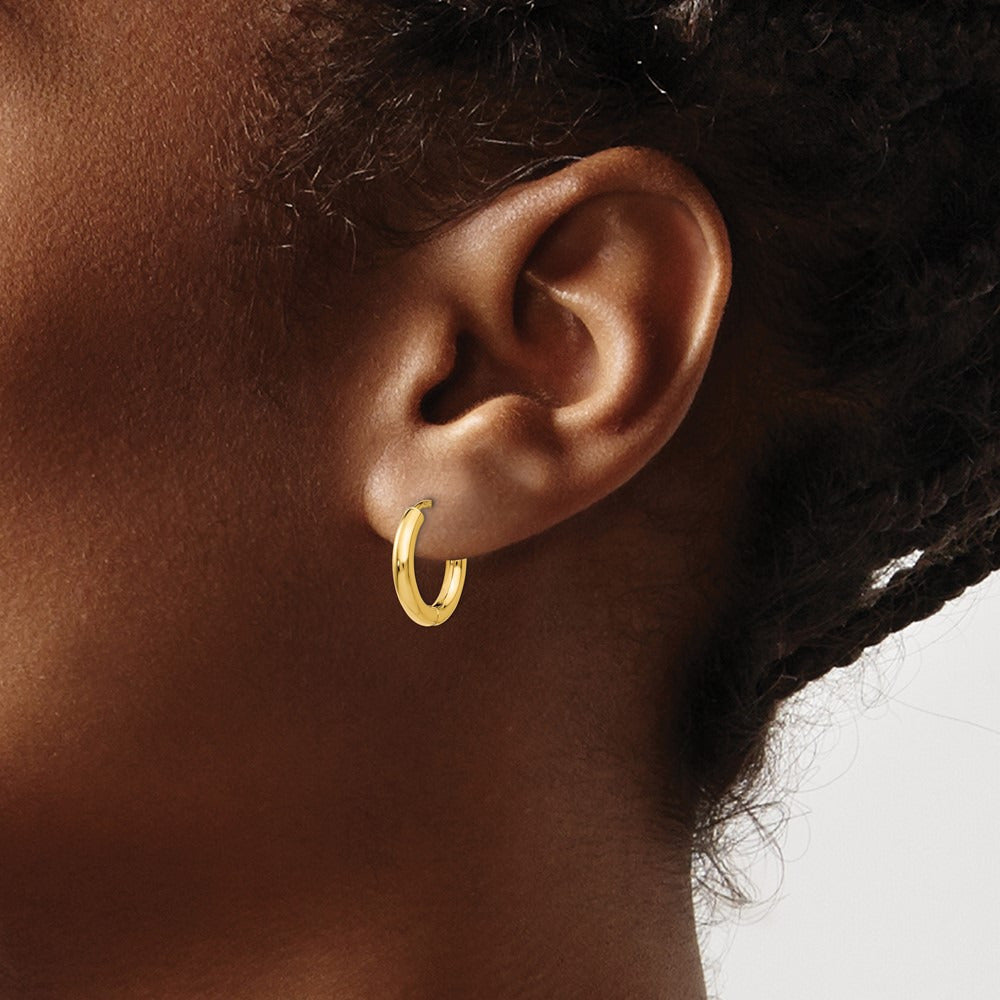 Polished Hollow Hoop Earrings — photo set