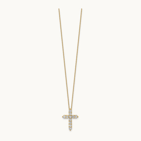Cross Pendant Necklace, 1.00 ct tw Lab-Grown Diamond