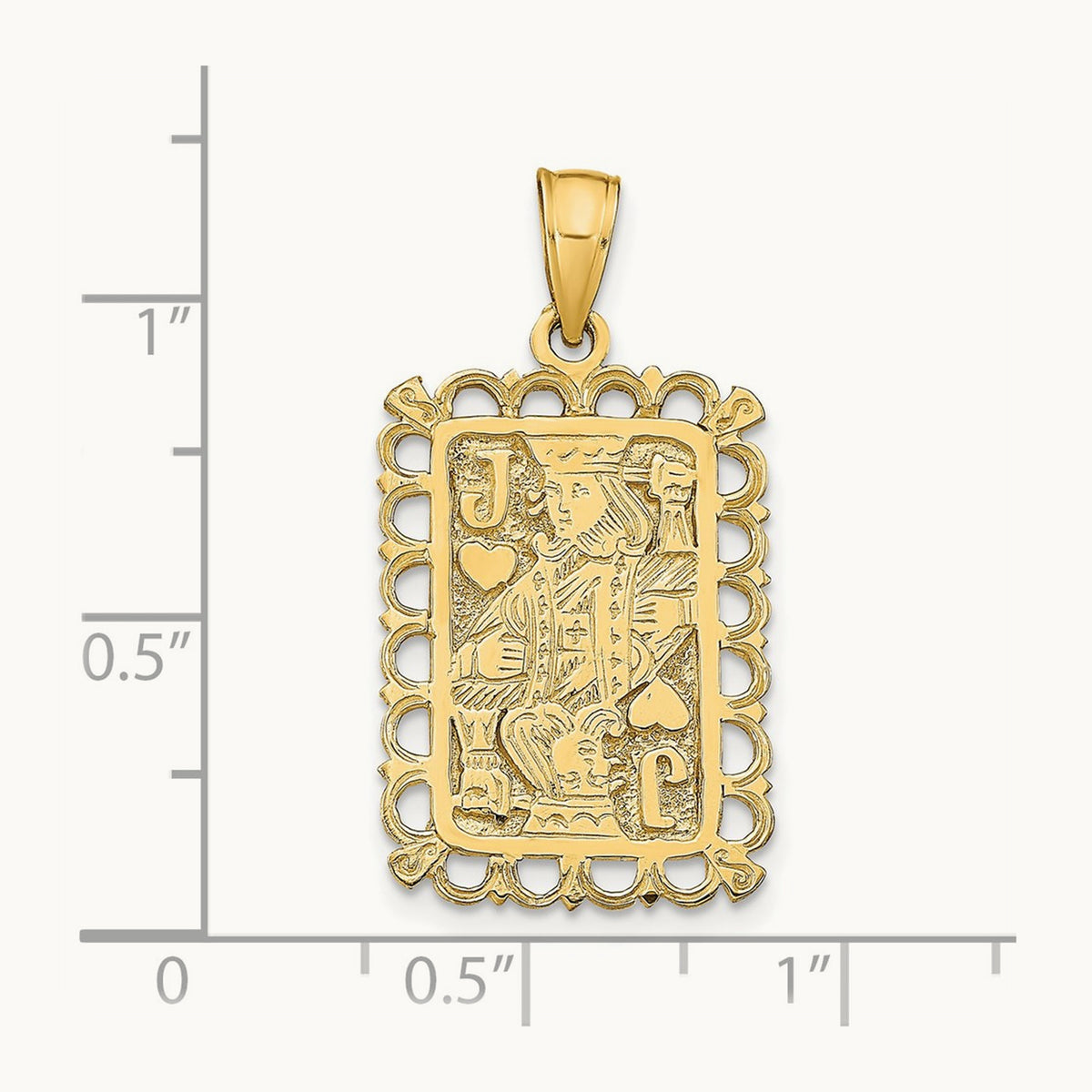 Jack of Hearts Pendant, 14K