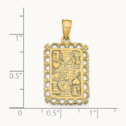 Jack of Hearts Pendant, 14K