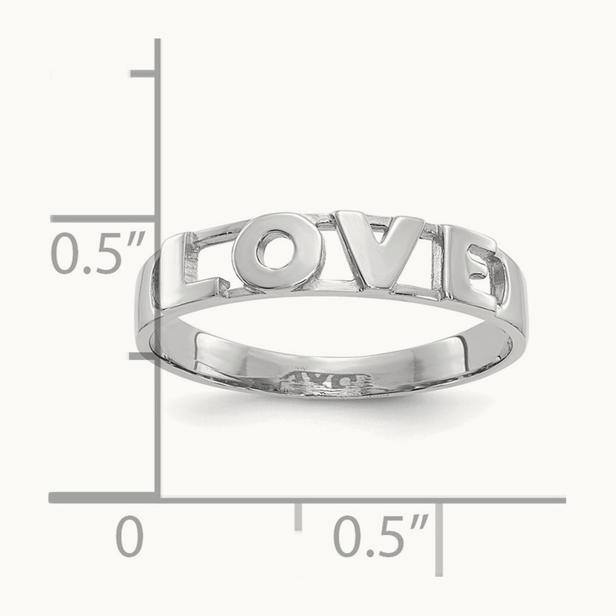 LOVE Ring — 14K White Gold, 7