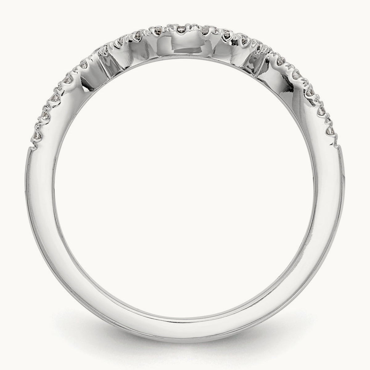 Diamond Wedding Band, 14K White Gold